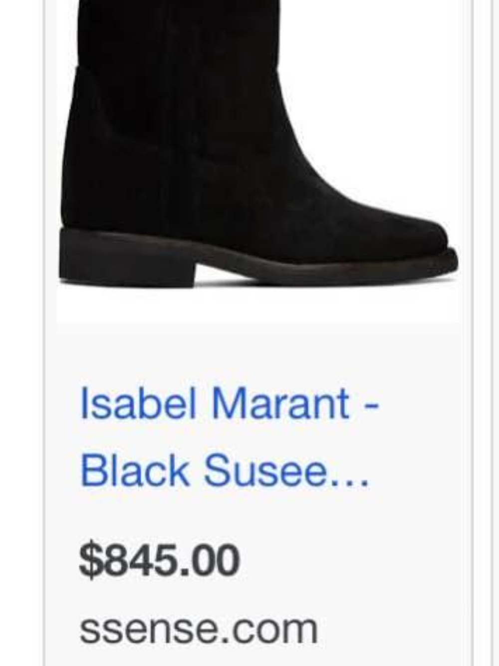 Isabel Marant Black Suede Ankle Booties
